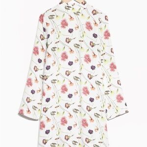 & Other Stories Deep-V Open Back Floral Dress